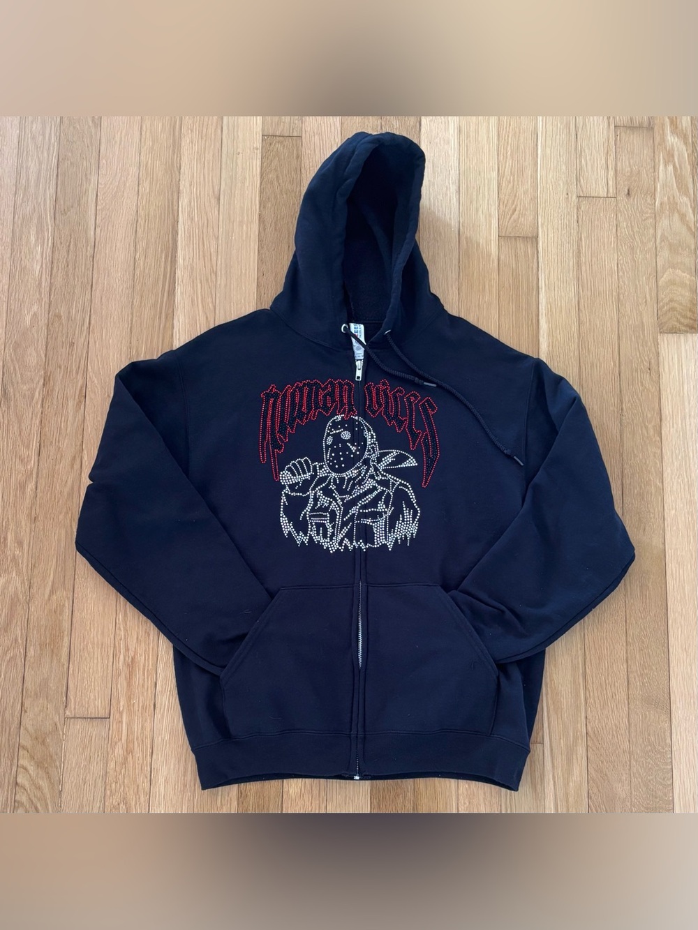 Human Vices Jason Voorhees Friday 13th Hoodie M Full Zip Jacket Horror Halloween